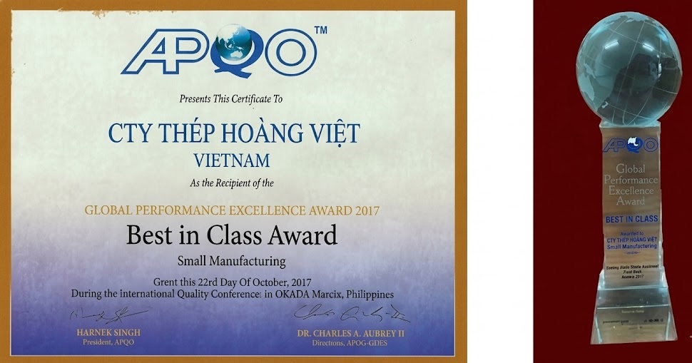 Giải Thưởng tiêu biểu thép hoàng việt